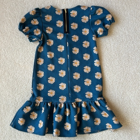 Kidpik Daisy Suedette Dress Allover Daisy Printed Knit Dress Relaxed Fit  7/8 - Picture 6 of 9